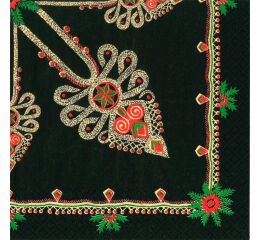 Ubrousky MAKI L (20ks) Parzenica Pattern Black