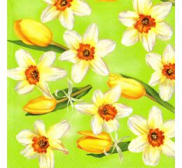 Ubrousky MAKI L (20ks) Yellow Tulips and Daffodils