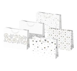 Papírová taška PM T8 sestava 44 s brokátem