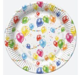 Papírový talíř malý - Party Balloons and Garlands