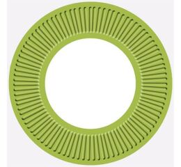 Papírový talíř velký - zelenobílý