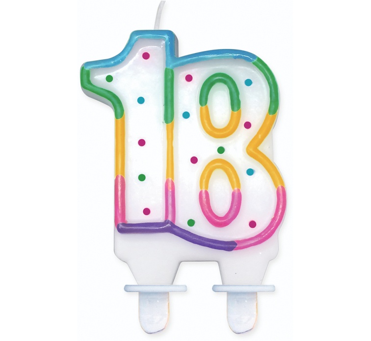 GD Svíčky dortové DOTS JUB. 18 tečky
