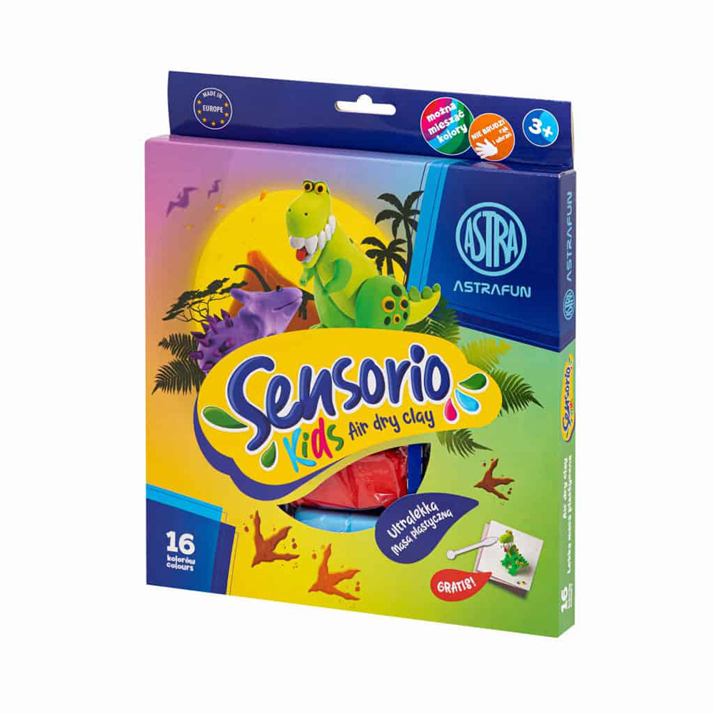 ASTRAFUN modelovací hmota odlehčená Dino 16 barev