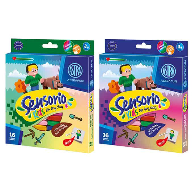 ASTRAFUN modelovací hmota odlehčená PIXEL 16 barev