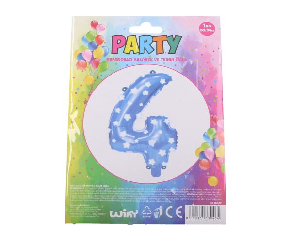 W-Balónek nafuk. číslo 4 modrý 818489