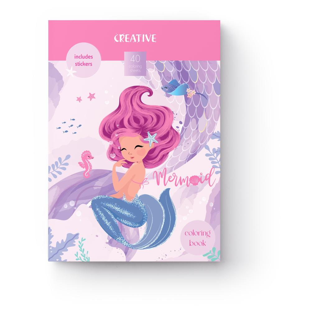 Kreativní omalovánky A4 40 listů Mořská Víla