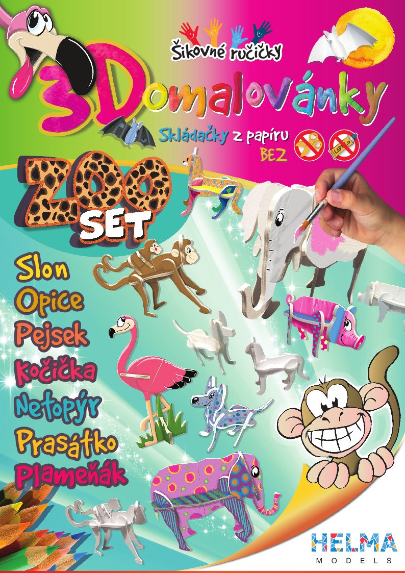 3D omalovánky OZ10 ZOO set