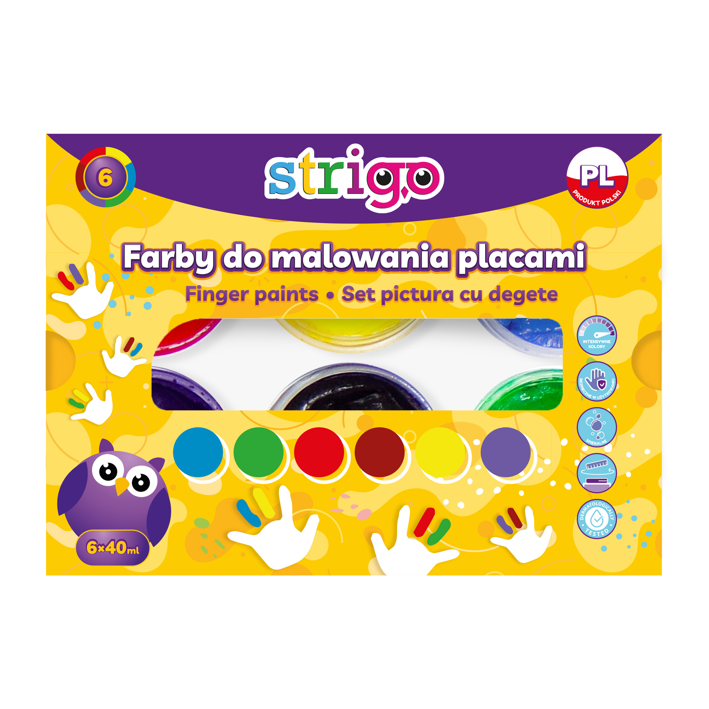 Prstové barvy 6 x 40 ml