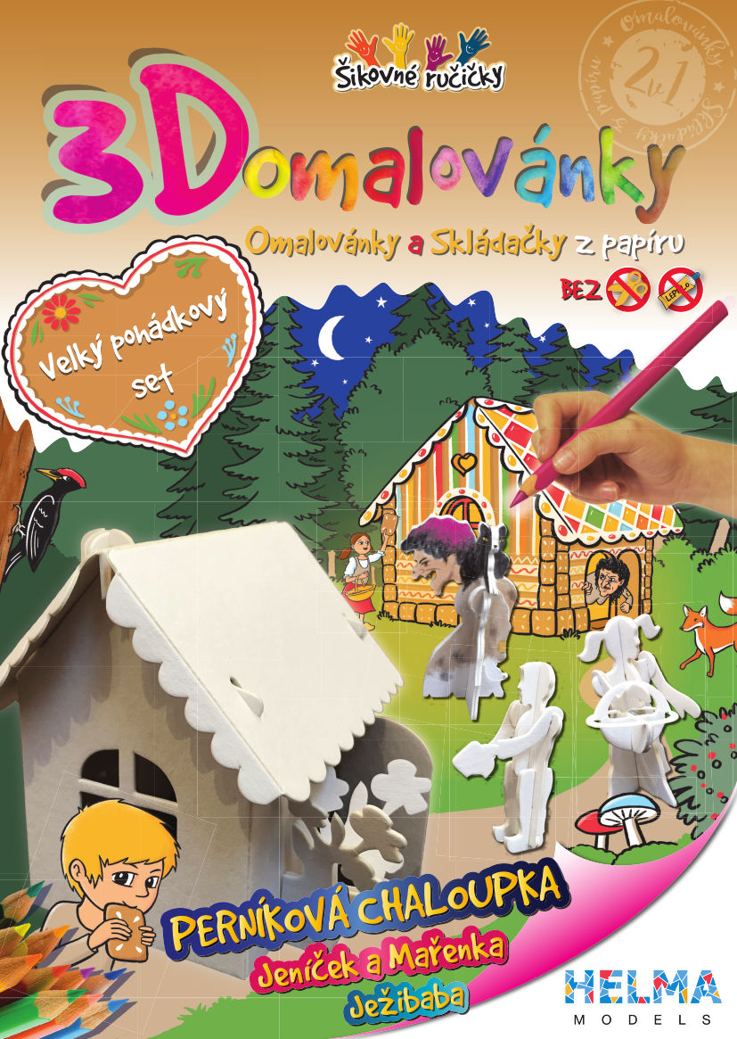 3D omalovánky OZ19 Perníková chaloupka