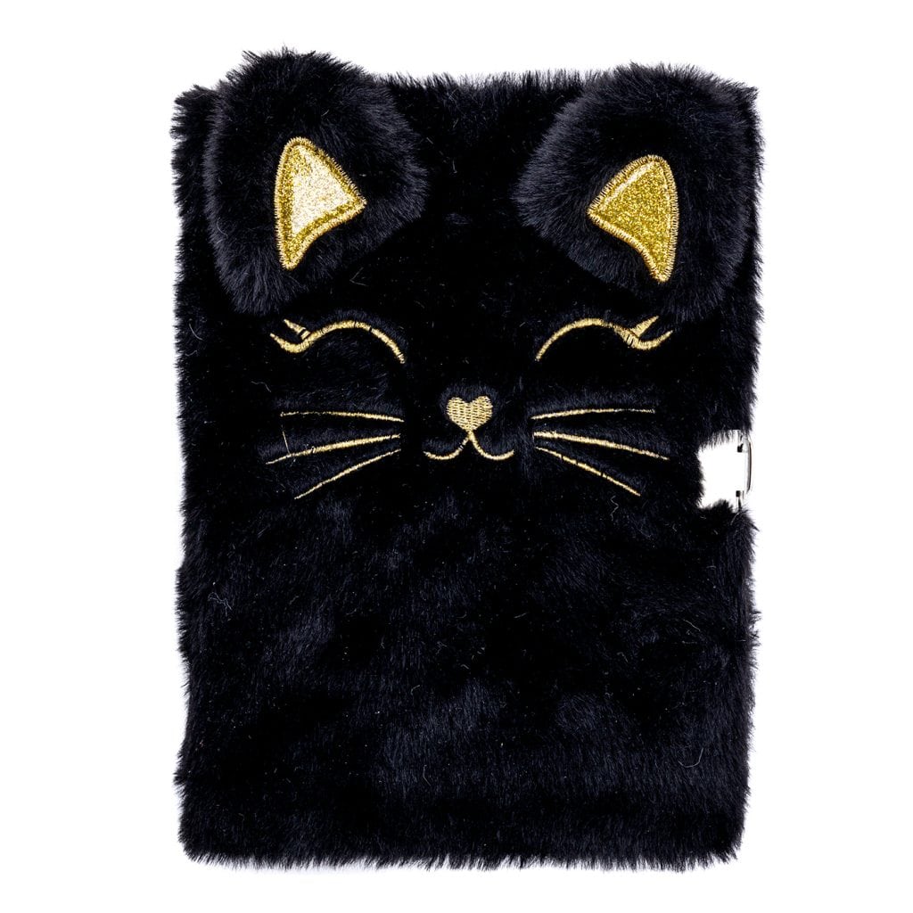 Památník plyšový A5 se zámkem - Kitty Black