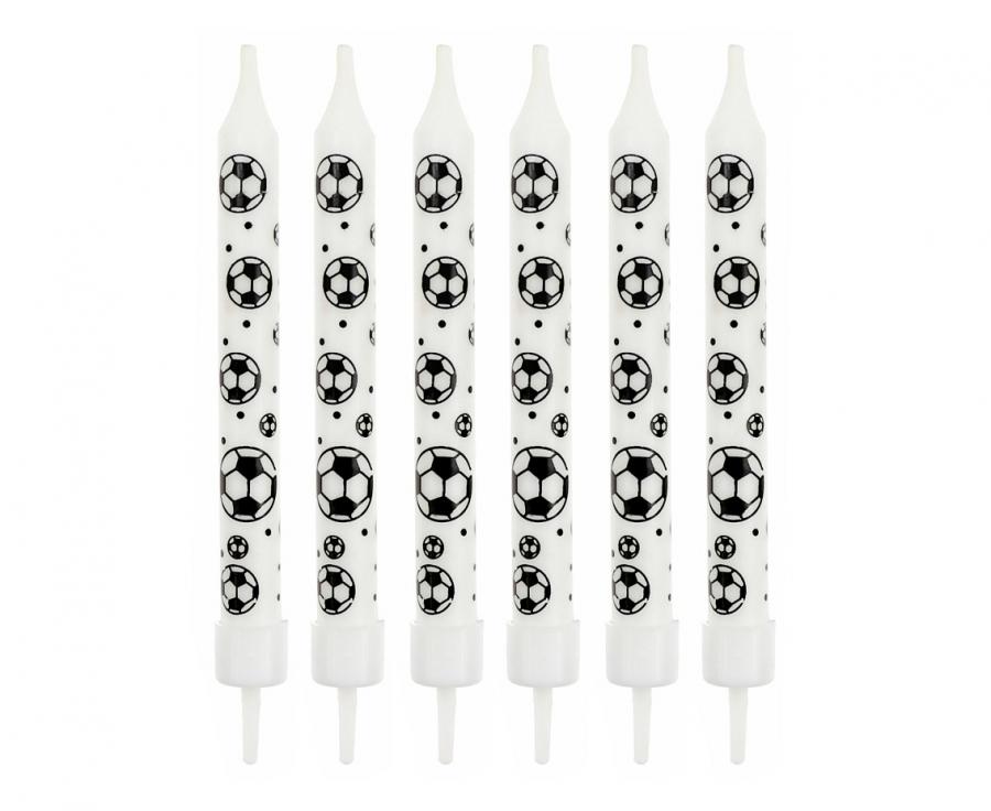 Dortové svíčky FOTBAL 6cm 6ks
