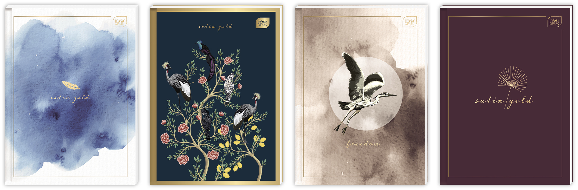 Záznamní kniha A5 70g  96l čtvereček Metallic Satin Gold