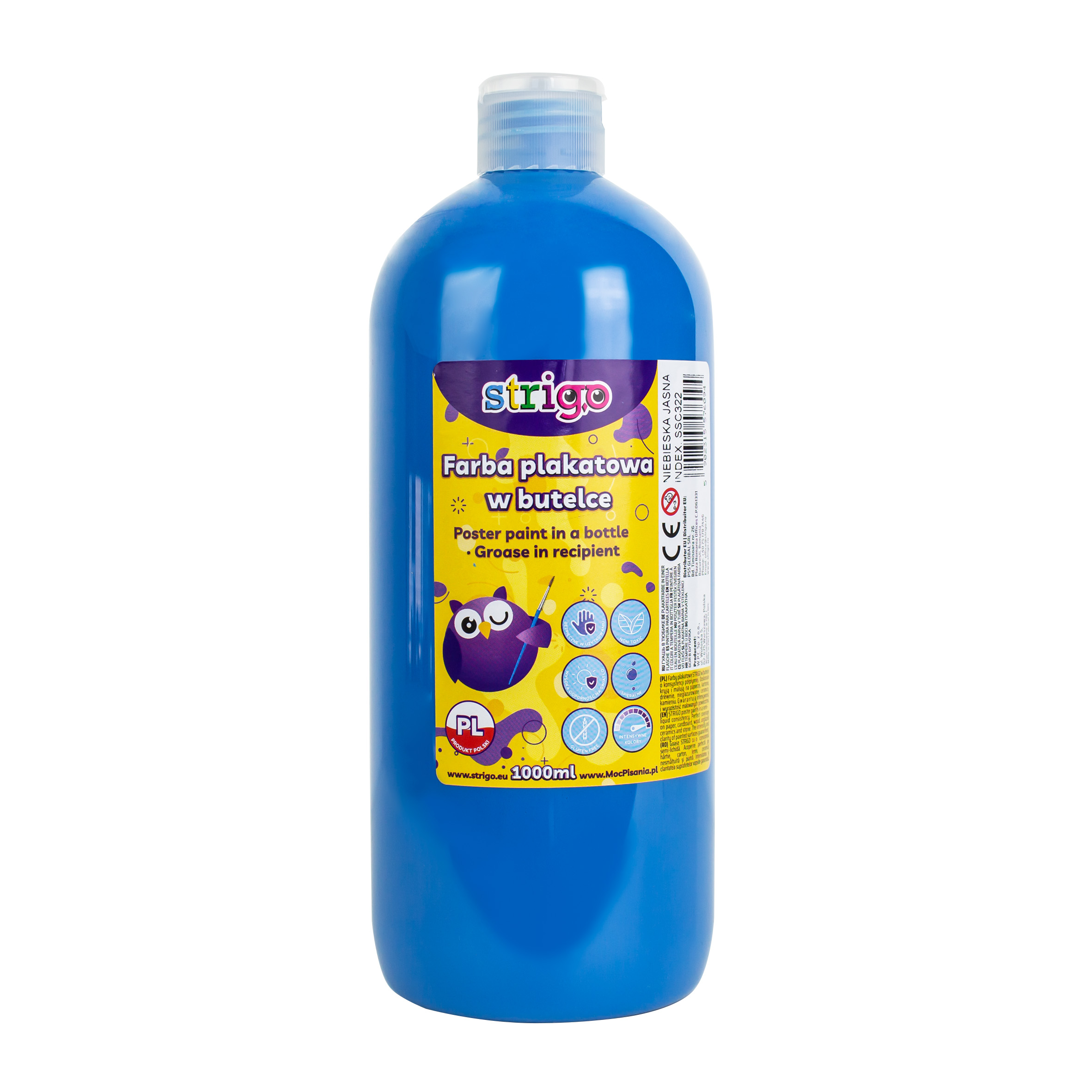 Temperová barva STRIGO 1000 ml - modrá světlá