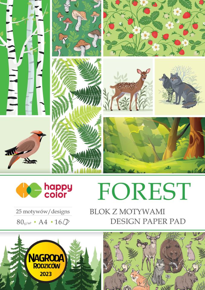 Blok A4 80g/m2 16 archů 25 motivů FOREST