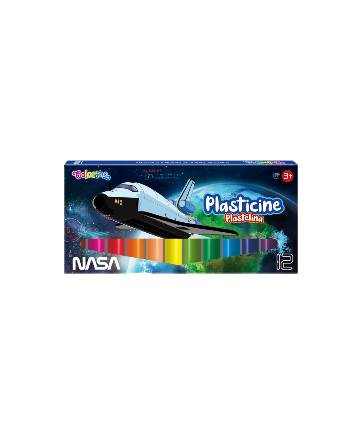 Colorino plastelína 12 barev NASA
