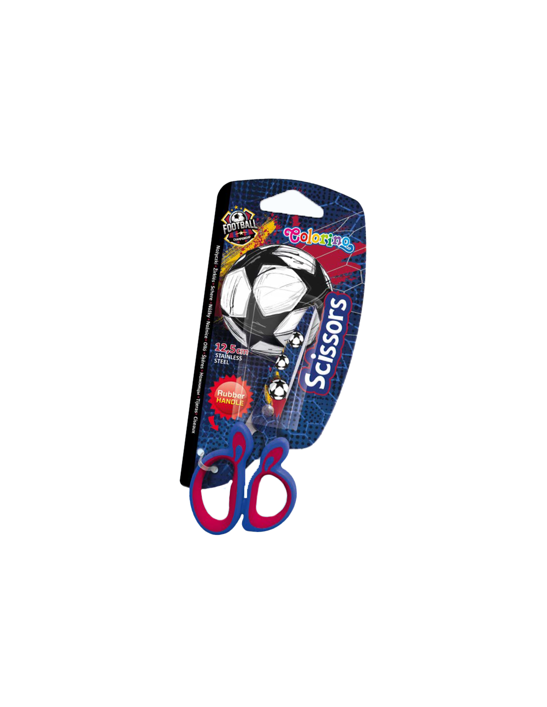 Dětské nůžky 13cm Colorino FOOTBALL