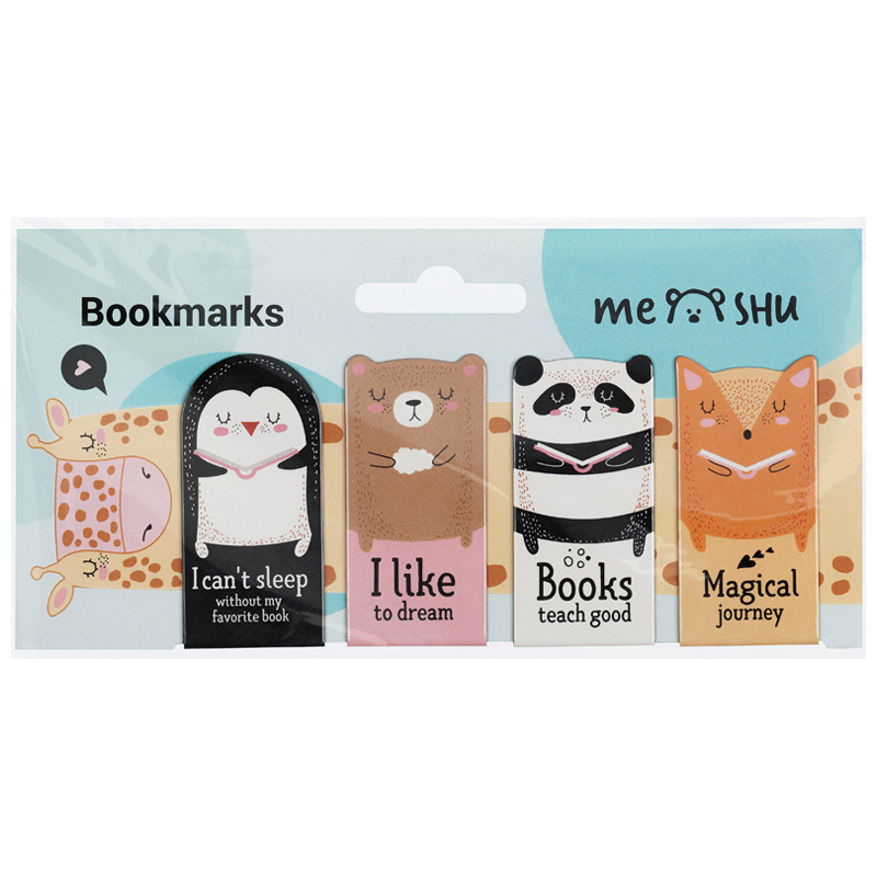 Magnetické záložky MESHU 4ks Book Lovers