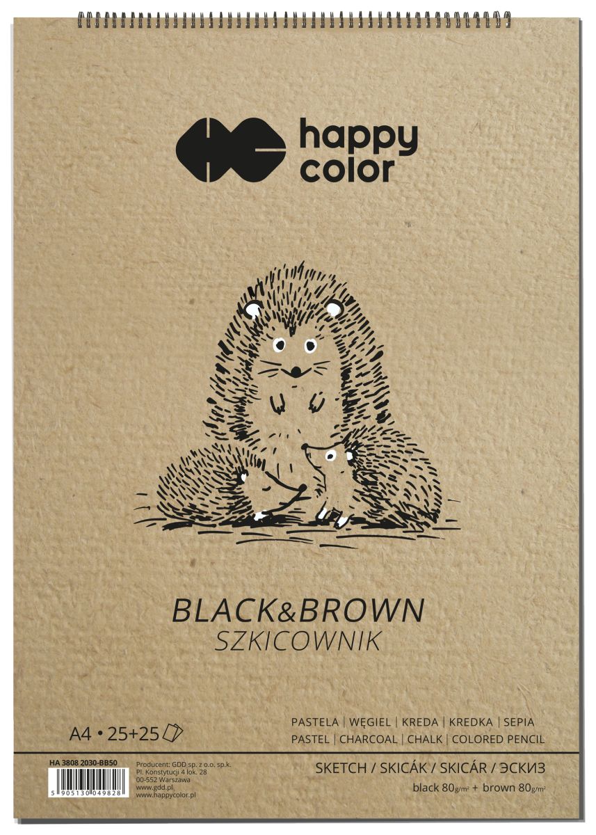 Blok skicovací A5 SP 80g/m2 50l black & brown
