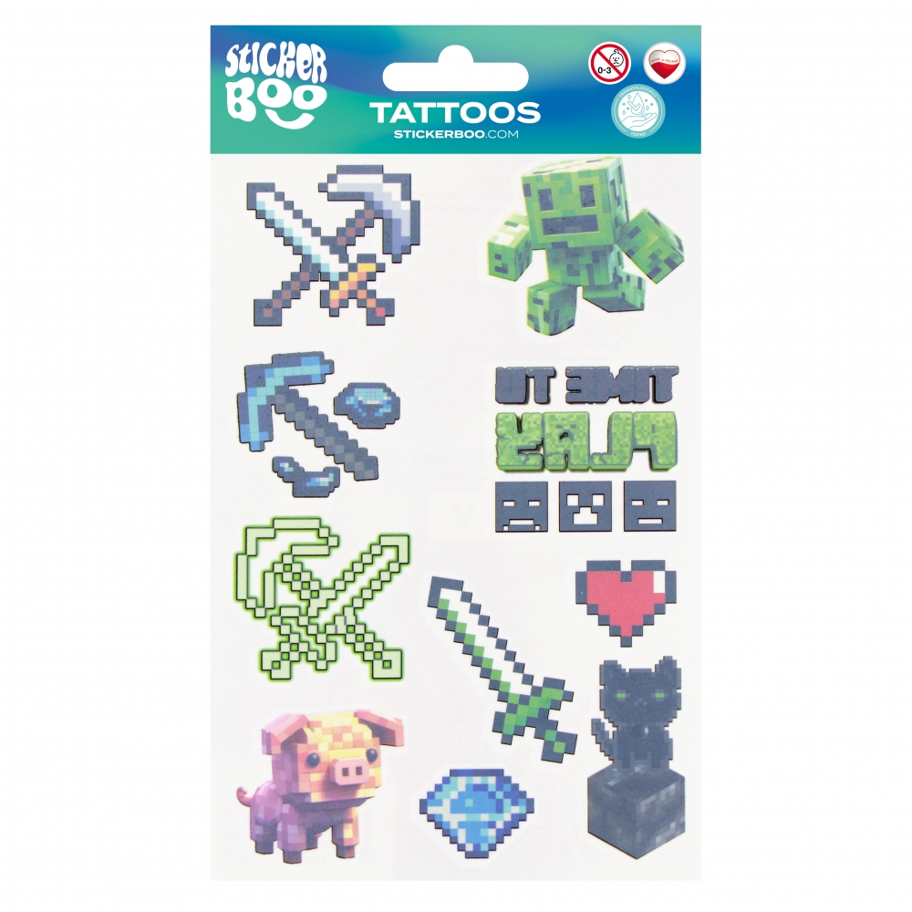 Tetování BOO 10 x 19 cm - Pixel