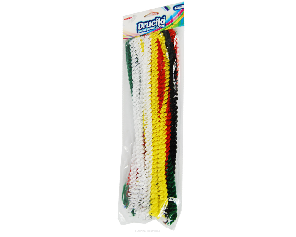 Drátek plyšový 30 cm 40 ks vlnitý