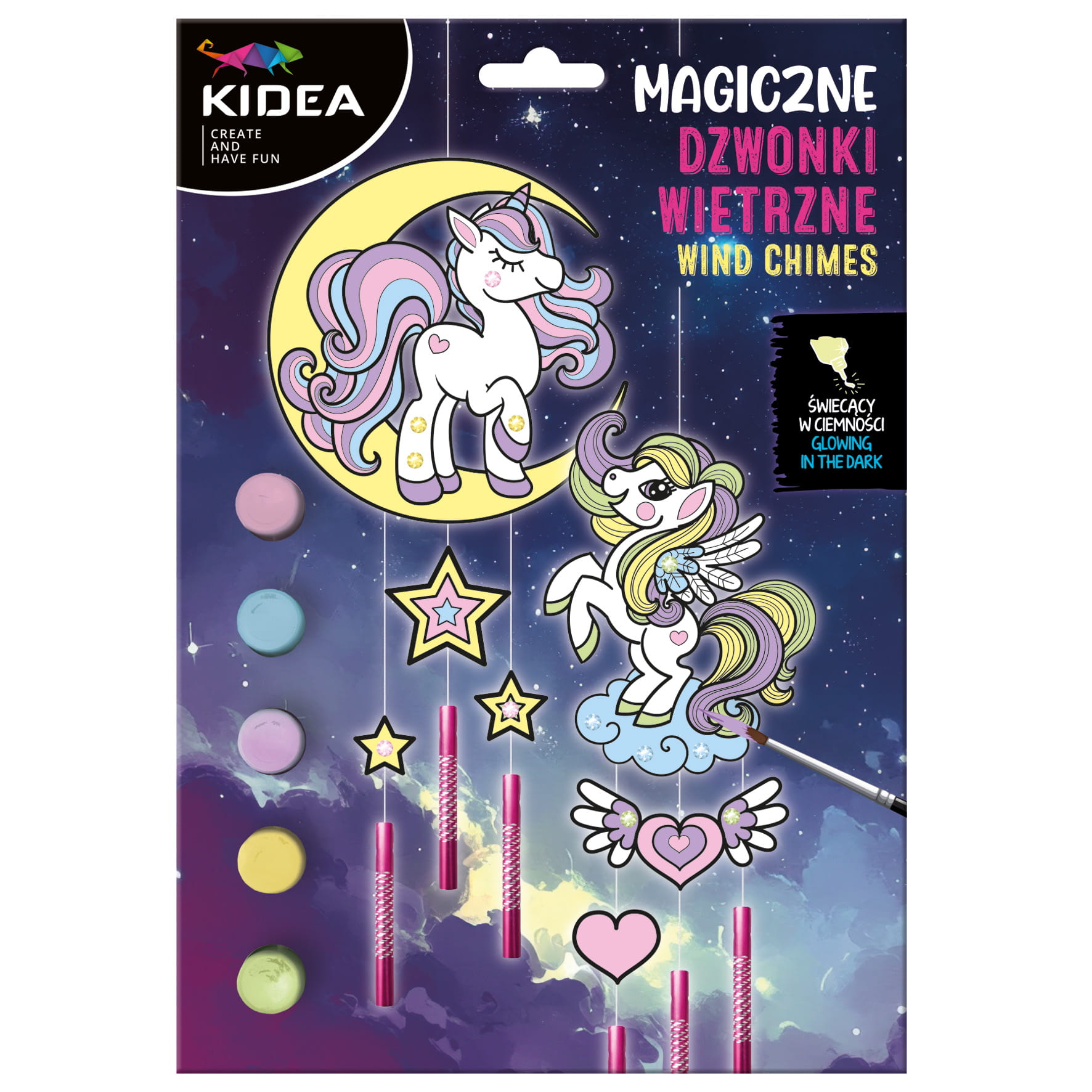 Zvonkohra svítící ve tmě Wind Chimes Unicorn