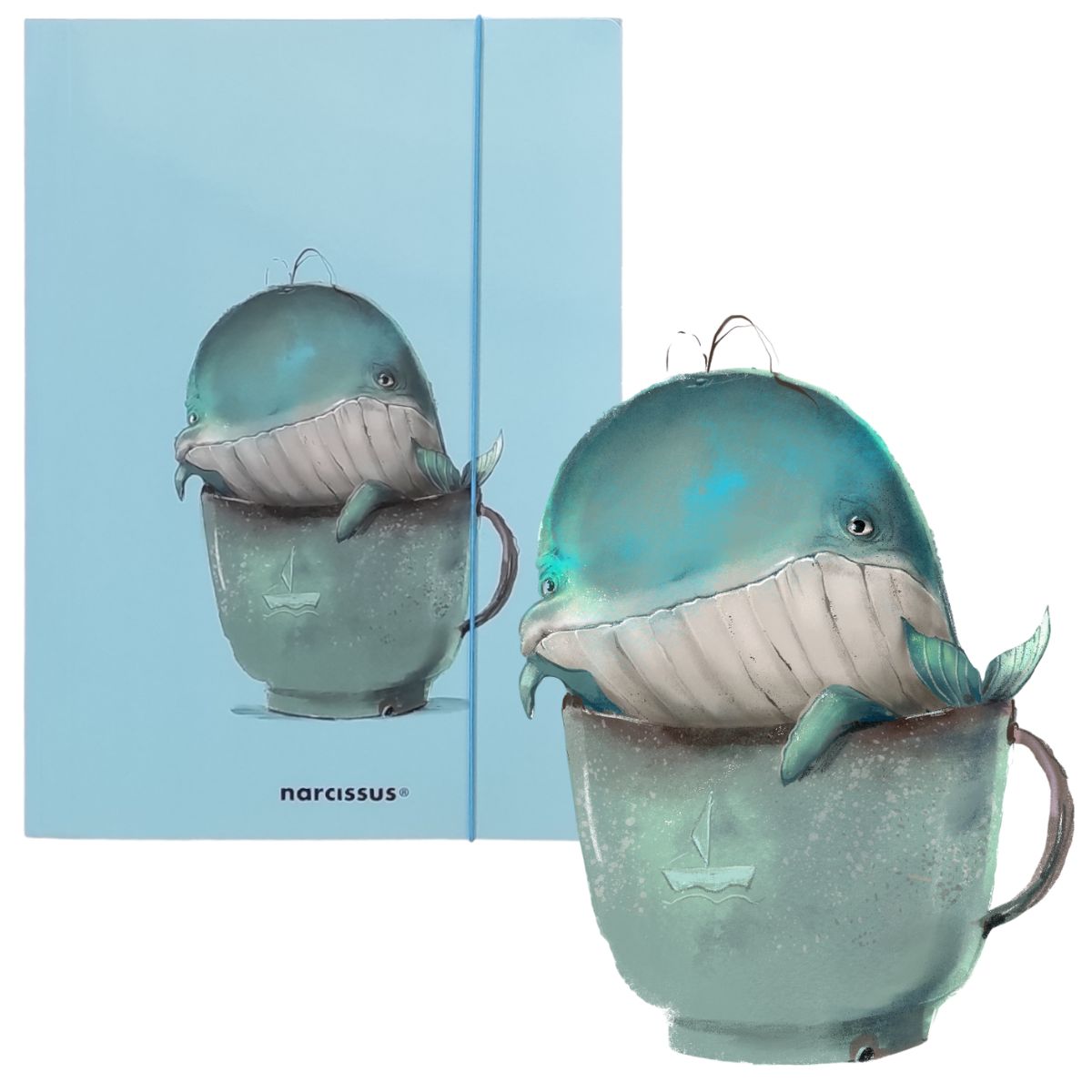 Desky s gumou A4 CUTE Velryba