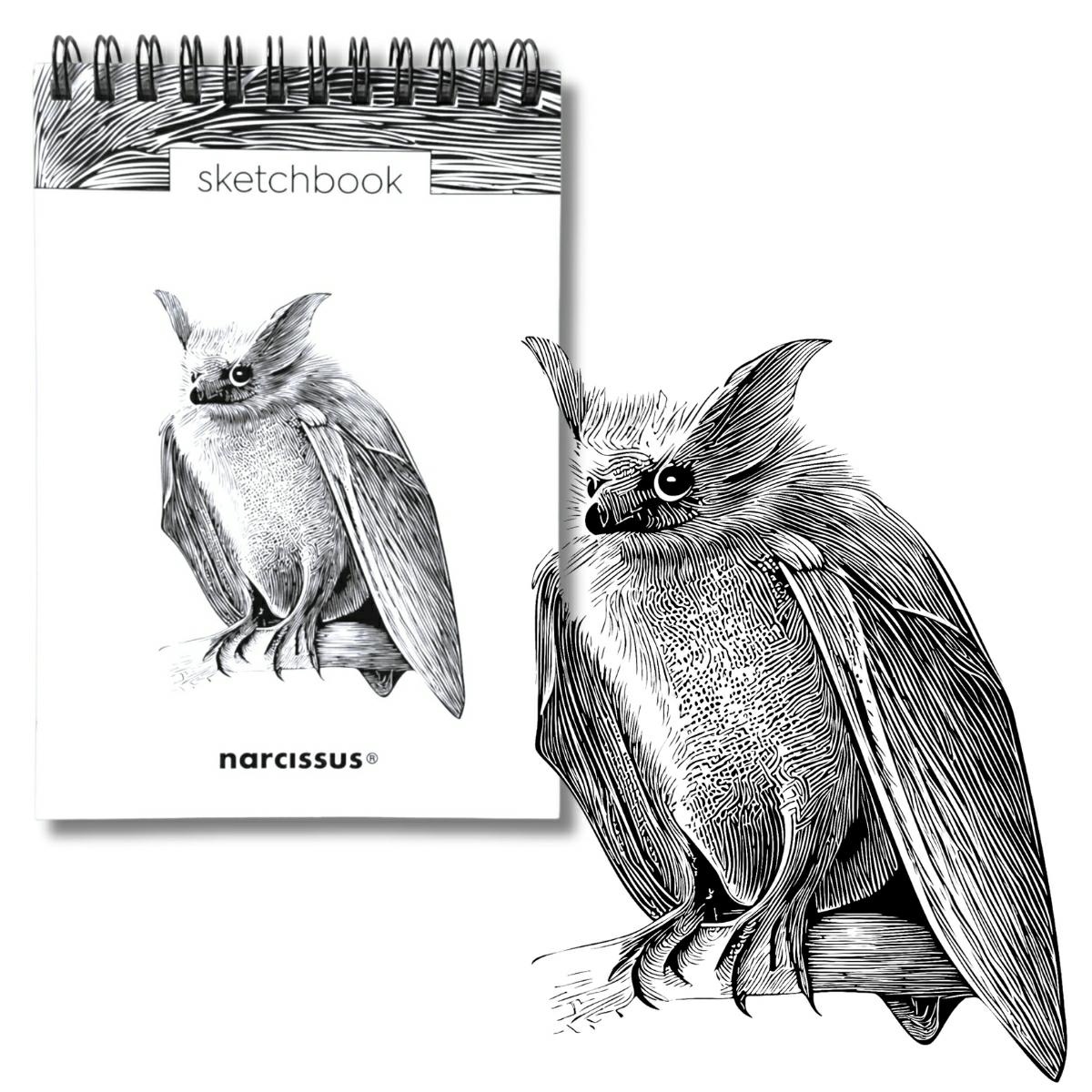 Skicovací notes A6 SP 60l čistý Netopýr