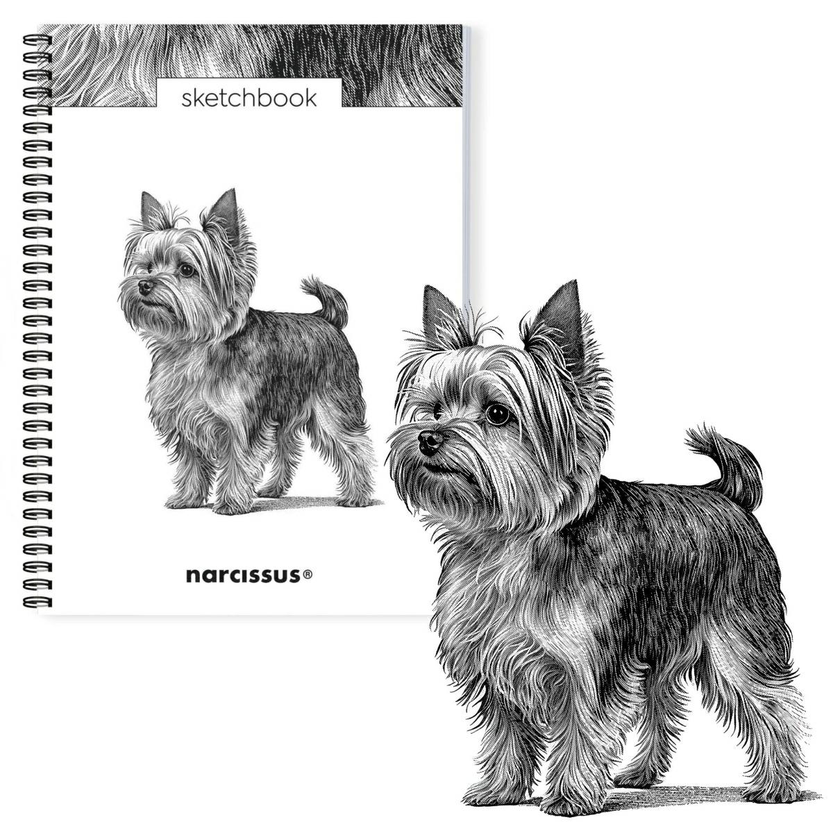 Skicovací notes A4 SP 60l čistý PES Yorkshire Terrier