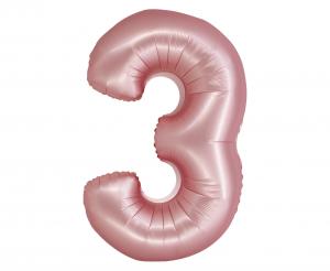 GD balónek fóliový 76cm "3" růžový