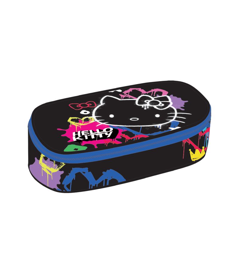 Pouzdro CAMPUS Hello Kitty Neon Black
