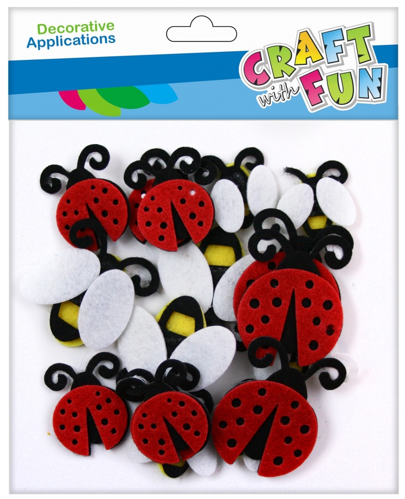 Samolepka filcová - Berušky a Včelky 18 ks