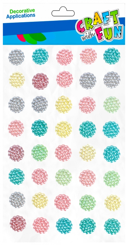 Kamínky samolepící - Kytičky 50 ks