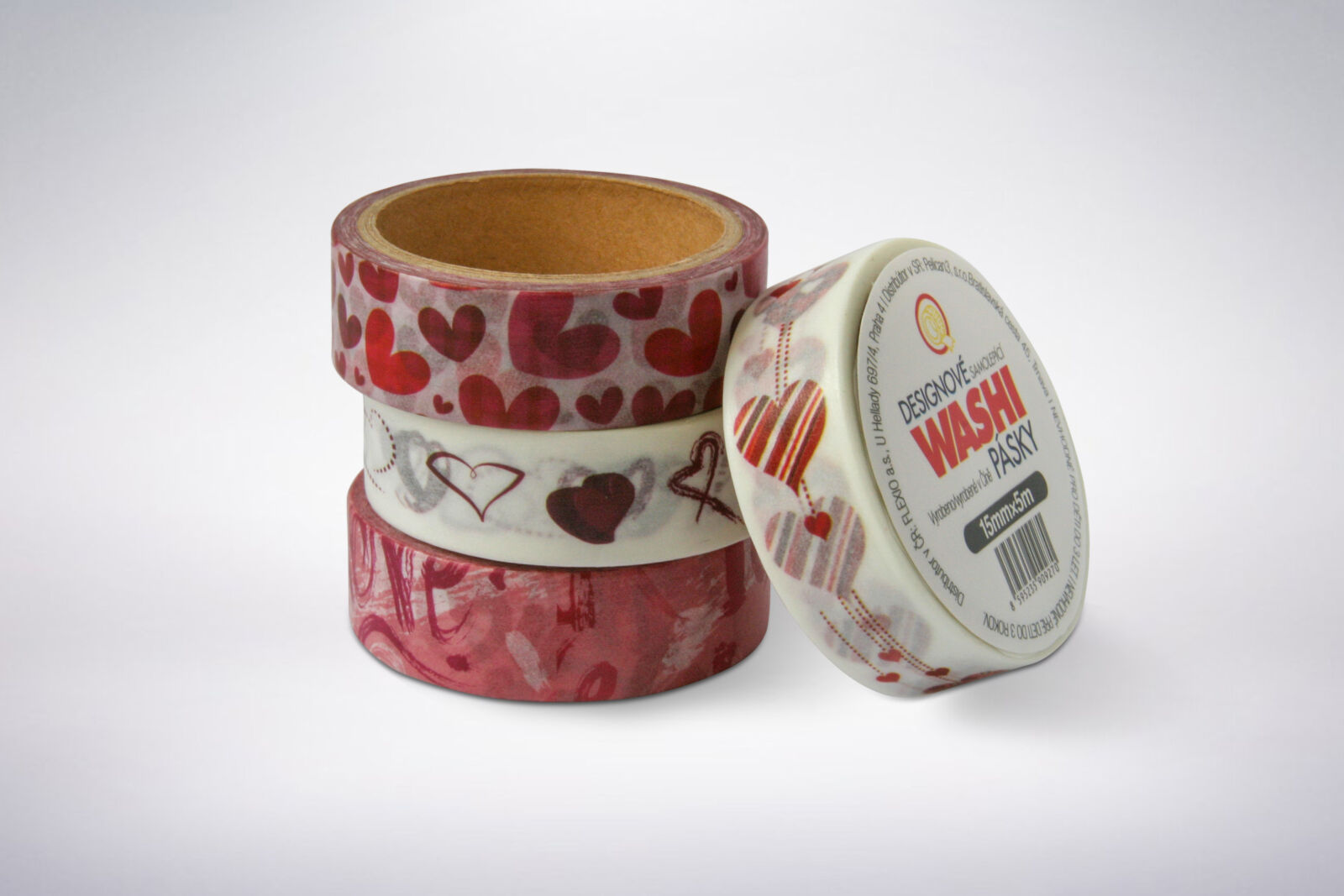 Washi lepící páska LOVE 15mm x 5m