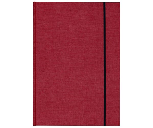 Skicák v deskách A4 s gumou vínový