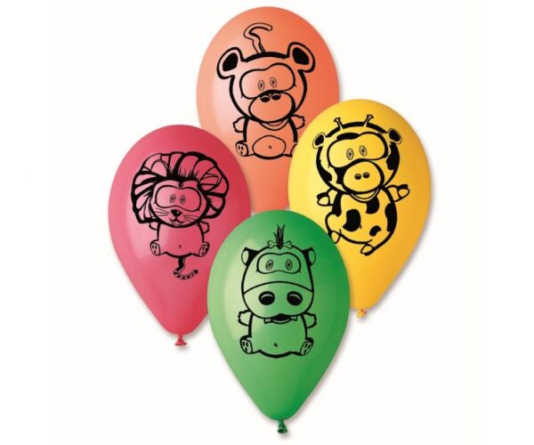 Balónky latexové 30 cm 5 ks Džungle