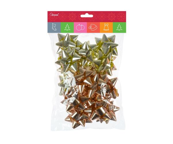 Dekorační samolepící rozety - Zlaté 16 ks