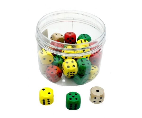 Hrací kostky 18 mm plastové průhledné