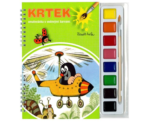 Omalovánky A5 s barvami - Krtek