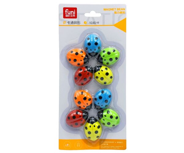 Magnety beruška barevné 10 ks