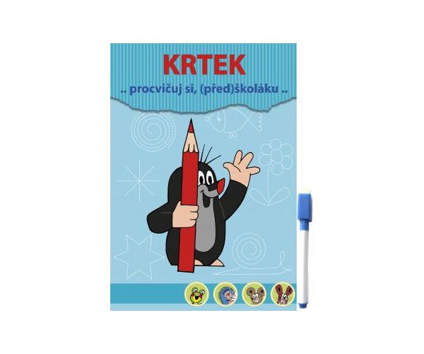 Stíratelný sešit - Procvičuj si (před)školáku - Krtek