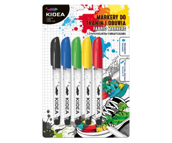 Fixy na textil a obuv 5 barev KIDEA