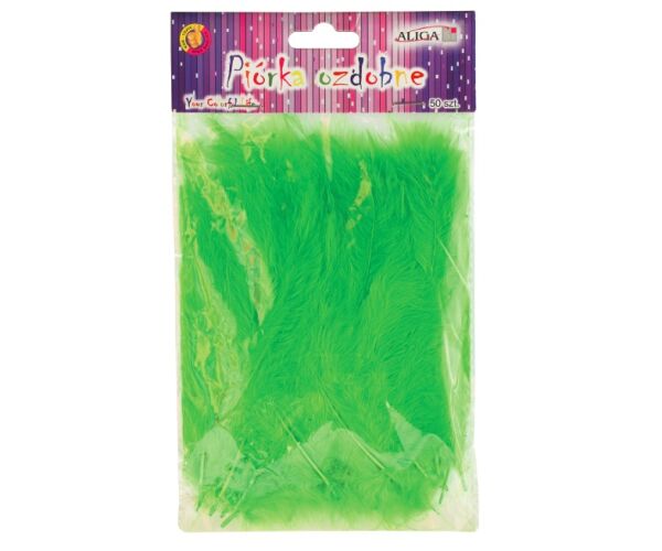 Peříčka dekorační 50 ks sv. zelená