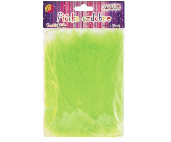 Peříčka dekorační 50 ks sv. zelená