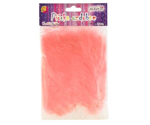 Peříčka dekorační 50 ks sv. růžová