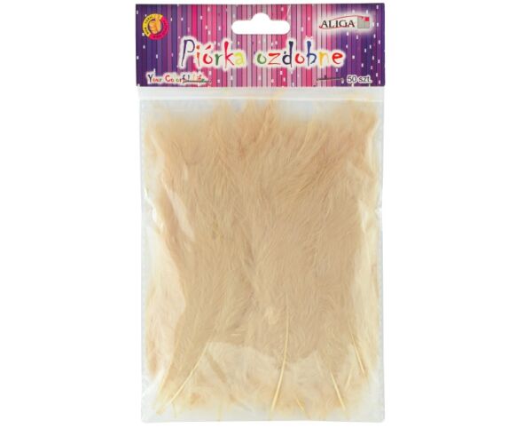 Dekorační peříčka - béžová