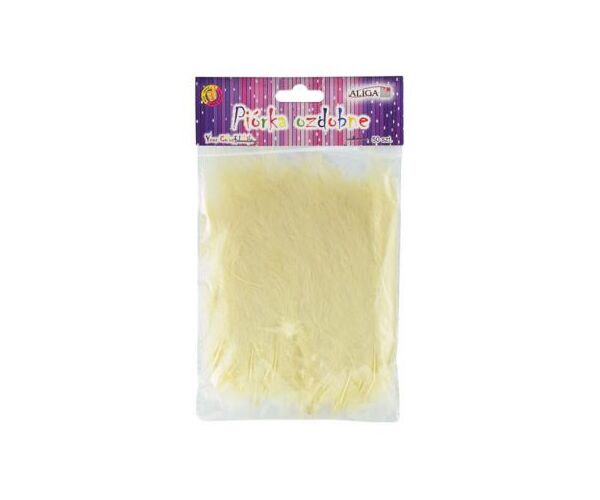 Peříčka dekorační 50 ks krémová