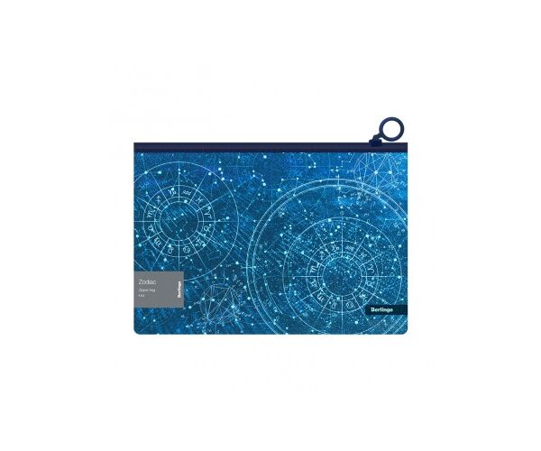 BERLINGO obálka A4+ PP zip Zodiac brokát /12/