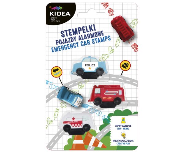 Razítko sada 3 ks auta s houkačkou