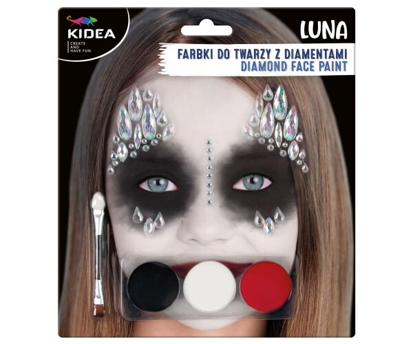 Barvy na obličej - LUNA s kamínky