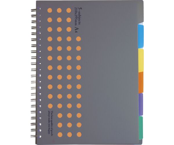Blok spirálový A4 120l Dots čtv.